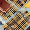 tartan potholder and place mats