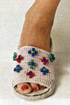 beaded slipper crochet pattern