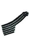 checkerboard curtain tie-back