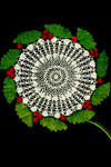 holly wreath doily