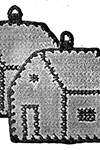 Cross Stitched Cottage Pot Holder Pattern